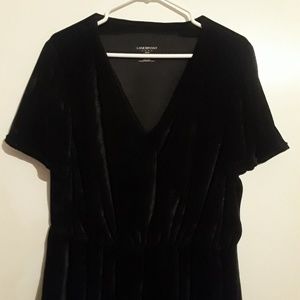 Lane Bryant  Black Velvet Blouse